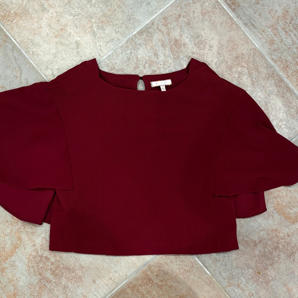 Anthropologie Deep Red Blouse